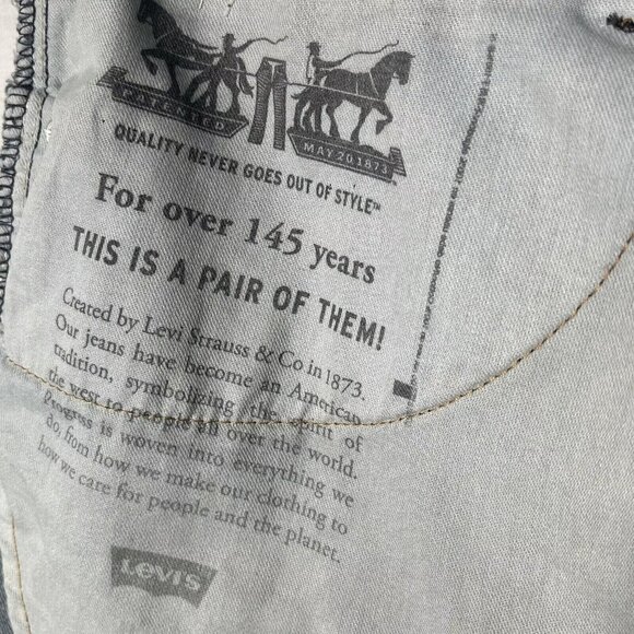 Levis 469 Men's Loose Fit Denim Shorts Size 34-36 Blue Medium Wash - Picture 7 of 10